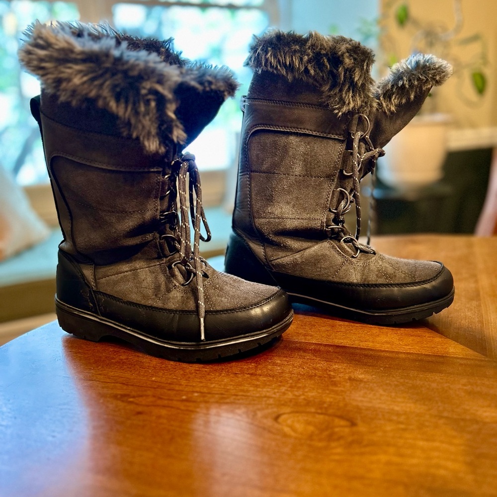Champion Gray Fur-Lined Winter Boots
